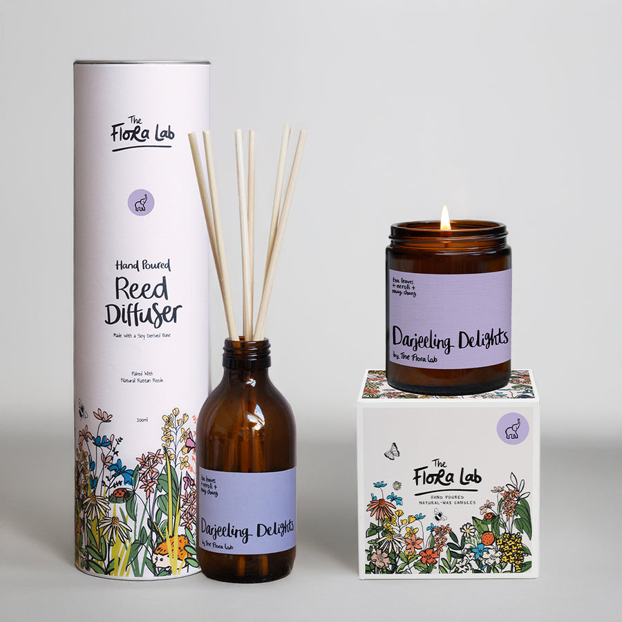 Single Wick Candle + Room Diffuser Bundle