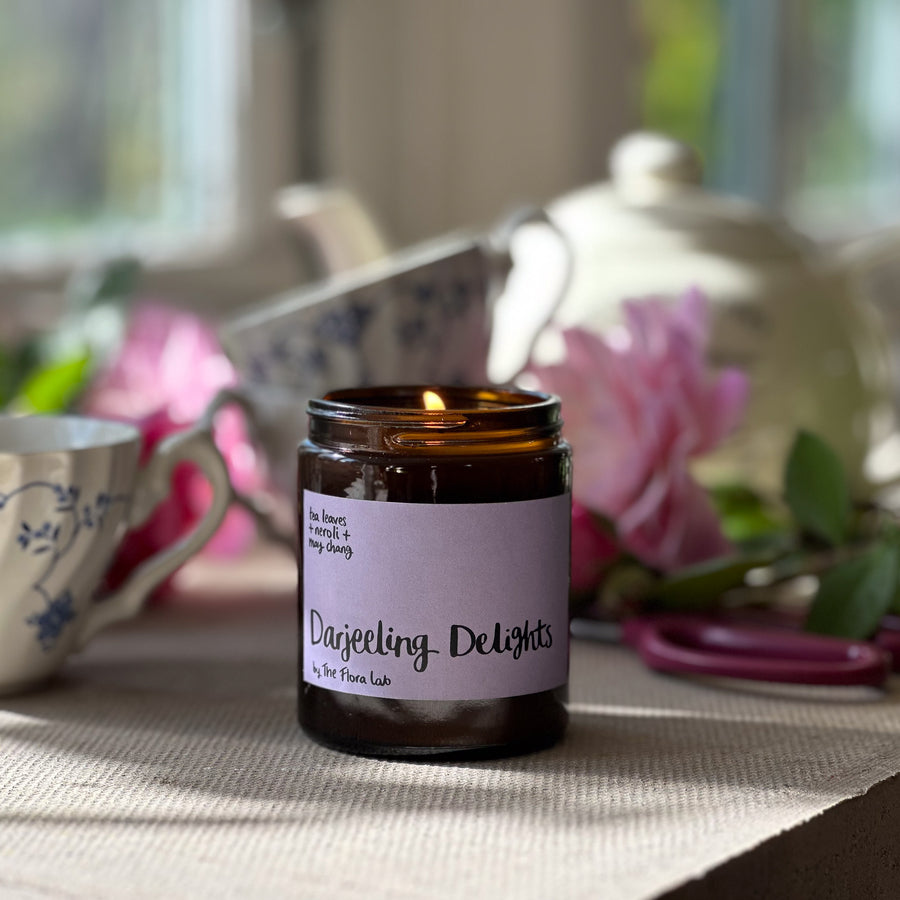 Darjeeling Delights Tea Rose Fragrance Scented Candle
