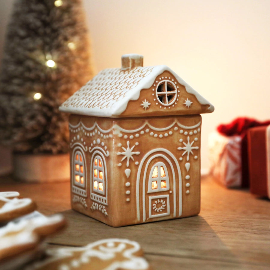 Ceramic Gingerbread House Wax Melt Burner