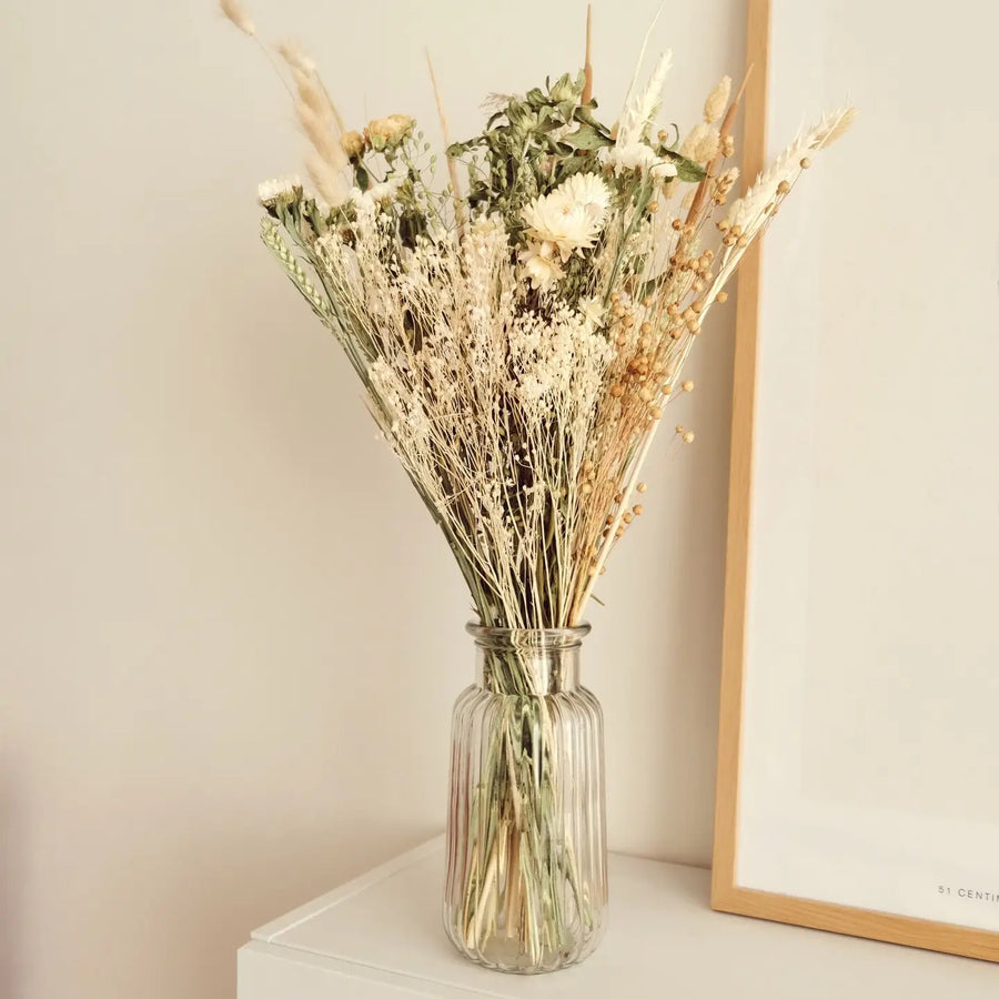 Dried Wild Flowers Bouquet: Natural Tones