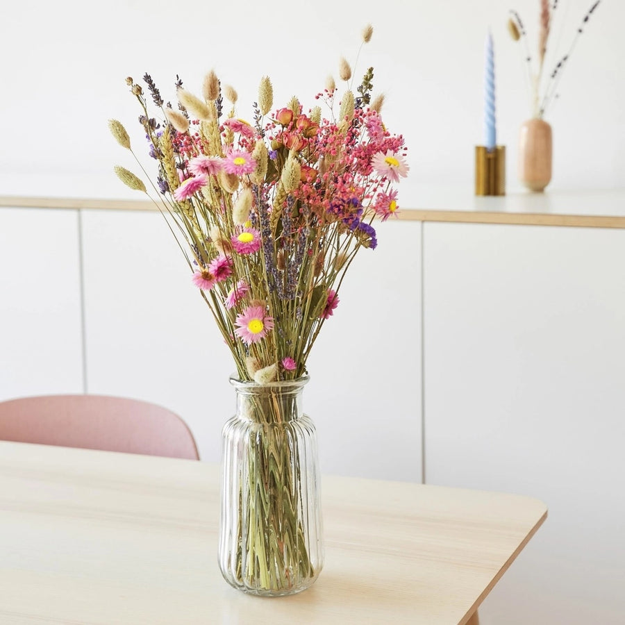 Dried Wild Flowers Bouquet: Pink Tones