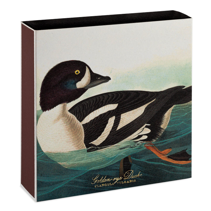 The Golden-eye Duck Natural History Museum Luxury Letterpress Match Box