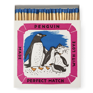 Pink Penguin Luxury Letterpress Match Box