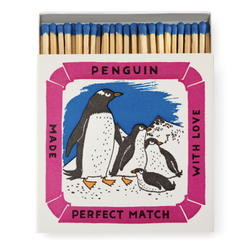 Pink Penguin Luxury Letterpress Match Box